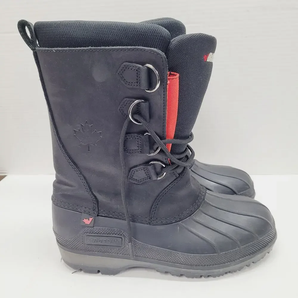 Women's Baffin Cambrian Snow Winter Boots Black Size 8 Made in Canada